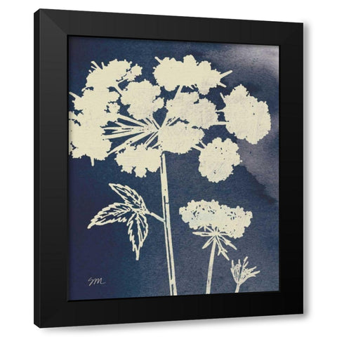 Dark Blue Sky Garden III Black Modern Wood Framed Art Print with Double Matting by Studio Mousseau