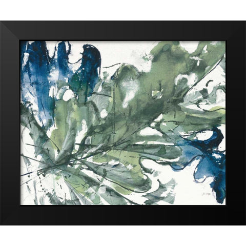Sage Green and Blue Black Modern Wood Framed Art Print by Griggs, Jan