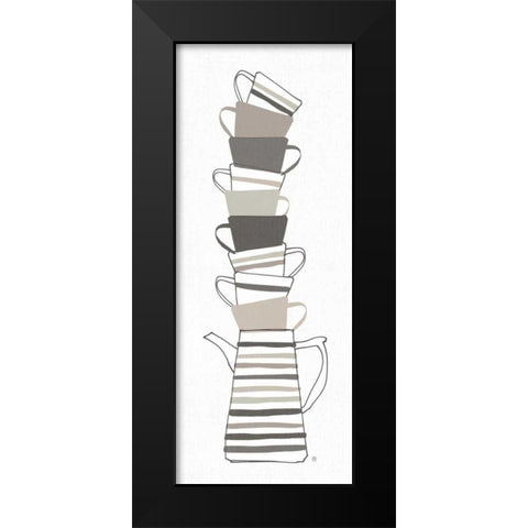 Stack of Cups II Neutral Black Modern Wood Framed Art Print by Tillmon, Avery