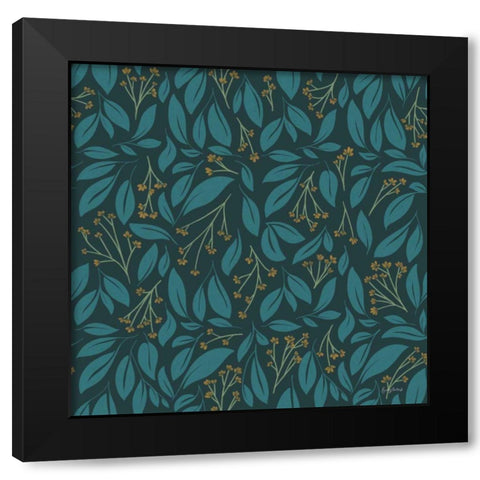 Sweet Dreams Bunny Pattern IIIB Black Modern Wood Framed Art Print with Double Matting by Thorns, Becky