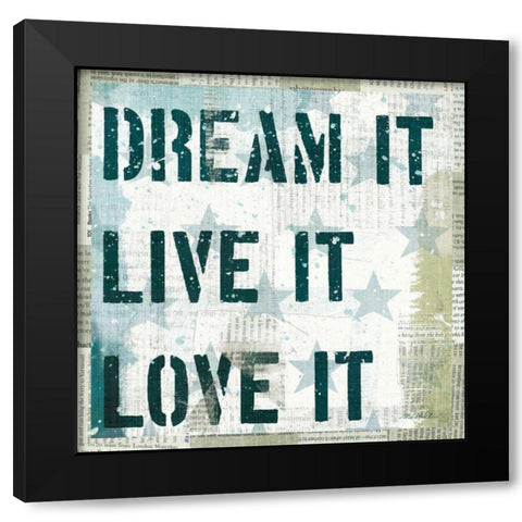 American Dream II Black Modern Wood Framed Art Print by Mullan, Michael