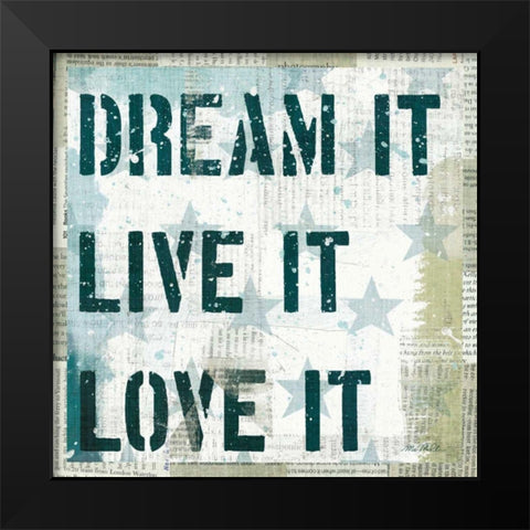American Dream II Black Modern Wood Framed Art Print by Mullan, Michael