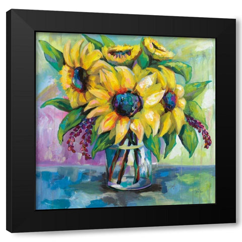 Summer Black Modern Wood Framed Art Print by Vertentes, Jeanette