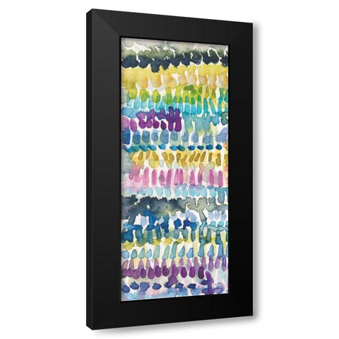 Colorful Paterns IV Panel I Black Modern Wood Framed Art Print by Warrick, Cheryl