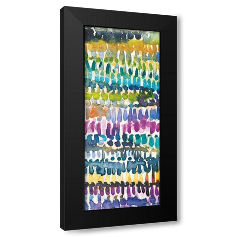 Colorful Paterns IV Panel II Black Modern Wood Framed Art Print by Warrick, Cheryl