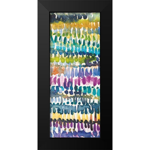 Colorful Paterns IV Panel II Black Modern Wood Framed Art Print by Warrick, Cheryl