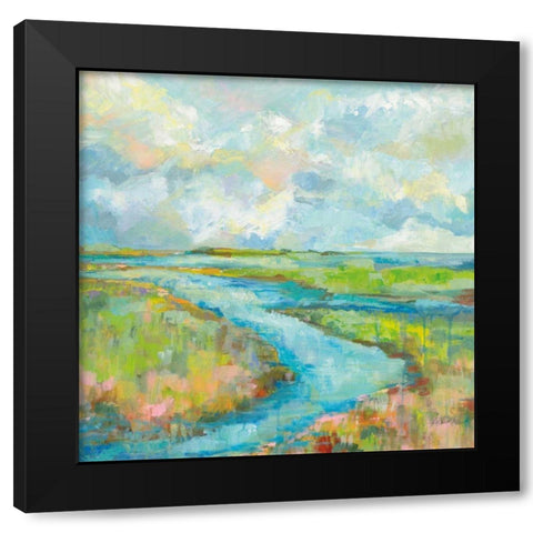 Marsh Black Modern Wood Framed Art Print with Double Matting by Vertentes, Jeanette