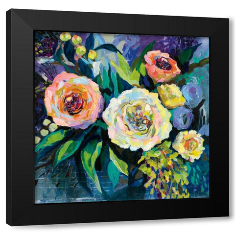 Walk in the Garden Black Modern Wood Framed Art Print by Vertentes, Jeanette