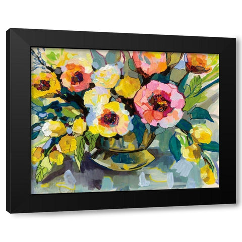 Cottage Bouquet Black Modern Wood Framed Art Print with Double Matting by Vertentes, Jeanette