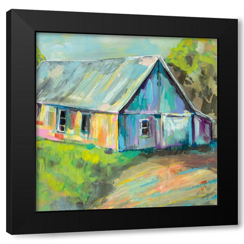 Going to the Country I Black Modern Wood Framed Art Print with Double Matting by Vertentes, Jeanette