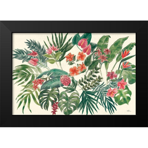 Jungle Vibes VI Leaves Black Modern Wood Framed Art Print by Penner, Janelle