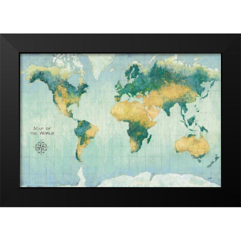 Golden Earth Black Modern Wood Framed Art Print by Purinton, Julia