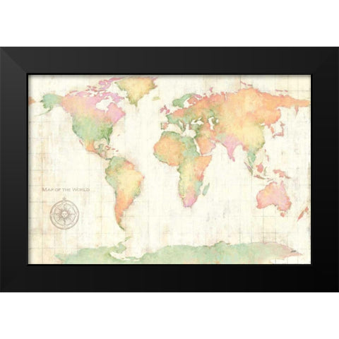 Bright World Black Modern Wood Framed Art Print by Purinton, Julia