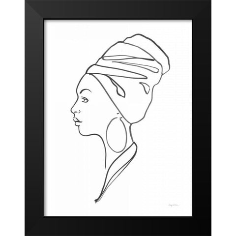 Aretta Black Modern Wood Framed Art Print by Tillmon, Avery