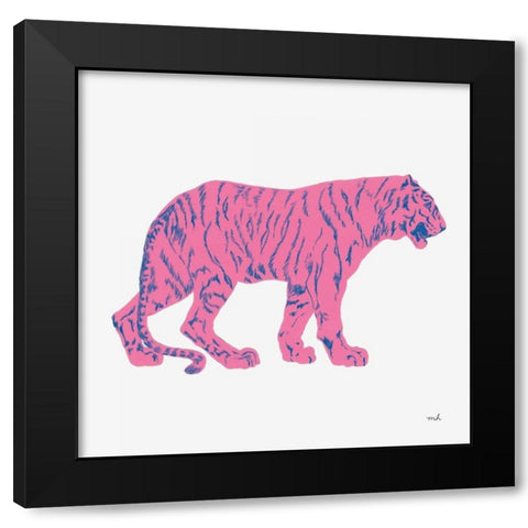 Hey Tiger I Black Modern Wood Framed Art Print by Hershey, Moira