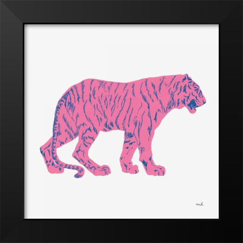 Hey Tiger I Black Modern Wood Framed Art Print by Hershey, Moira
