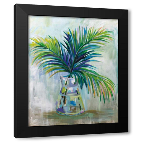 Palm Leaves I Black Modern Wood Framed Art Print with Double Matting by Vertentes, Jeanette