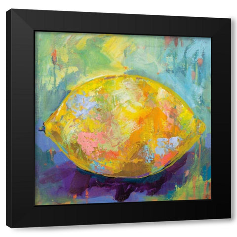 Lemon Black Modern Wood Framed Art Print by Vertentes, Jeanette