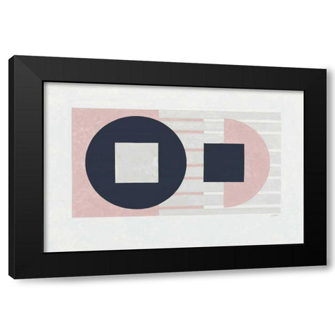 Laterally Speaking Pink Black Modern Wood Framed Art Print by Schick, Mike