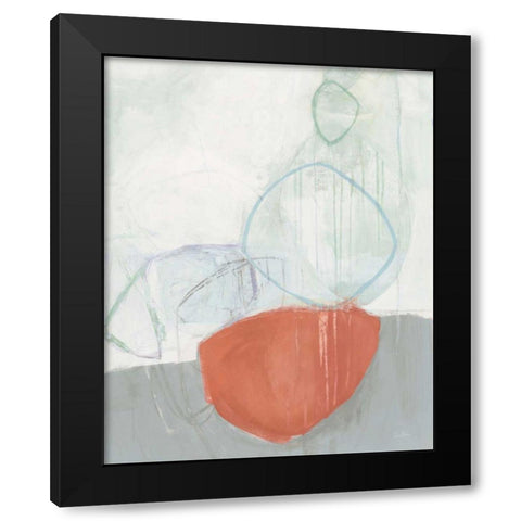Circle Tower Light Black Modern Wood Framed Art Print with Double Matting by Davies, Jane