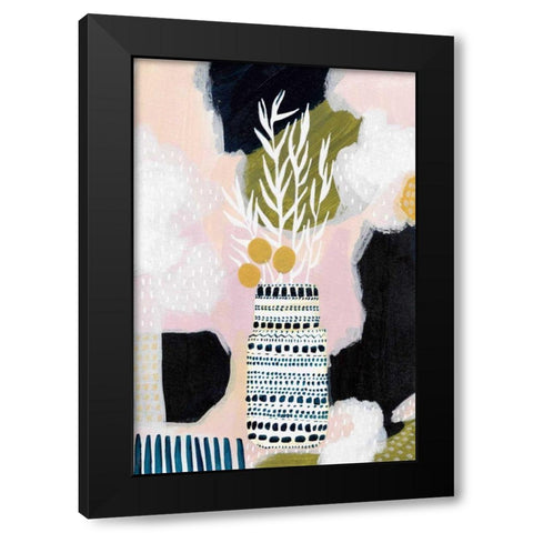 Tribal Still Life Black Modern Wood Framed Art Print with Double Matting by Mack, Lynn