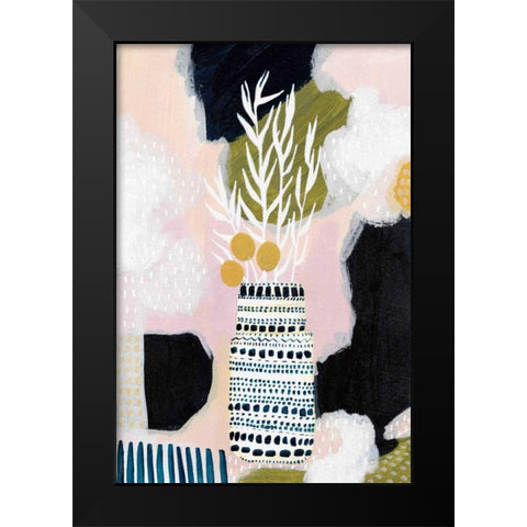 Tribal Still Life Black Modern Wood Framed Art Print by Mack, Lynn