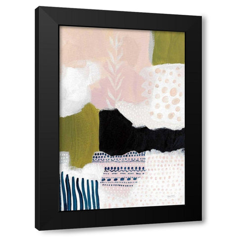 Tribal Study Black Modern Wood Framed Art Print with Double Matting by Mack, Lynn