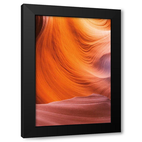 Lower Antelope Canyon VII Black Modern Wood Framed Art Print with Double Matting by Majchrowicz, Alan