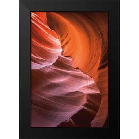 Lower Antelope Canyon VIII Black Modern Wood Framed Art Print by Majchrowicz, Alan
