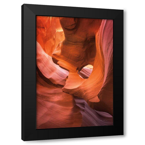 Lower Antelope Canyon IX Black Modern Wood Framed Art Print with Double Matting by Majchrowicz, Alan