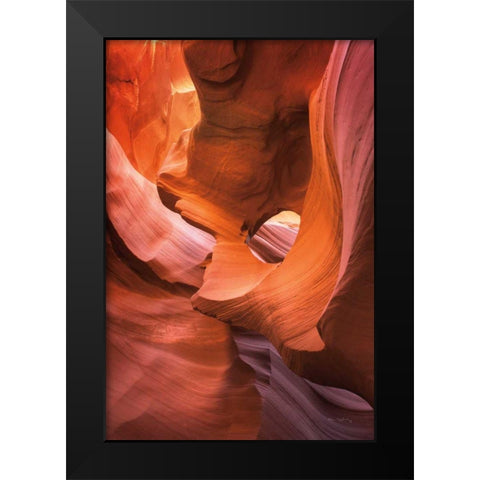 Lower Antelope Canyon IX Black Modern Wood Framed Art Print by Majchrowicz, Alan