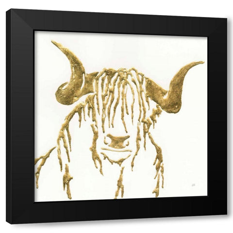 Gilded Highlander II Black Modern Wood Framed Art Print by Paschke, Chris