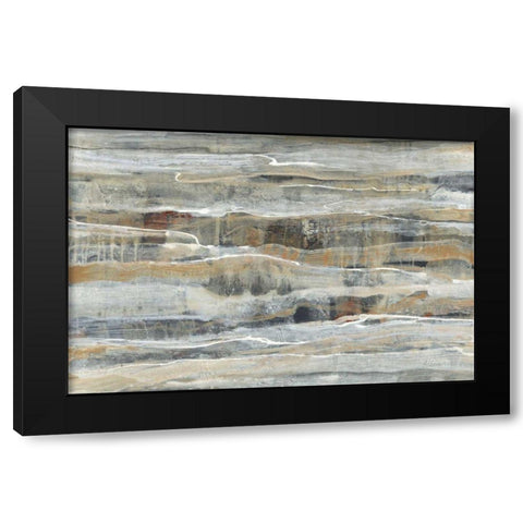 Spring Stream Black Modern Wood Framed Art Print by Hristova, Albena