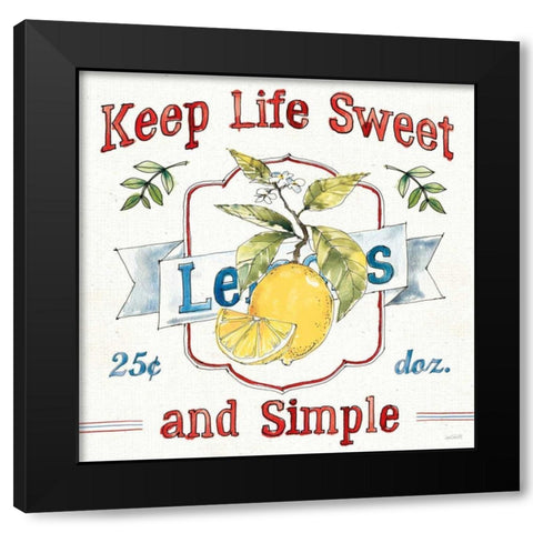 Fruit Stand II Black Modern Wood Framed Art Print with Double Matting by Tavoletti, Anne