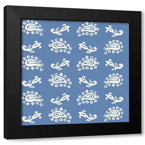 Fruit Stand Pattern IIF Black Modern Wood Framed Art Print with Double Matting by Tavoletti, Anne