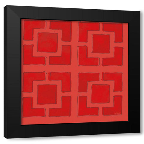 Fruit Stand Pattern IVA Black Modern Wood Framed Art Print with Double Matting by Tavoletti, Anne