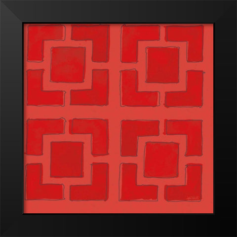 Fruit Stand Pattern IVA Black Modern Wood Framed Art Print by Tavoletti, Anne