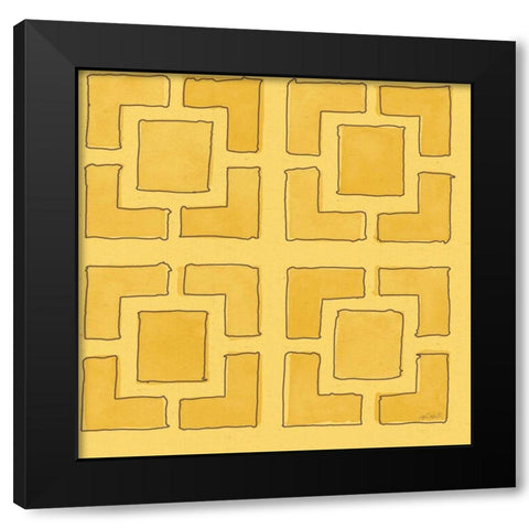 Fruit Stand Pattern IVC Black Modern Wood Framed Art Print by Tavoletti, Anne