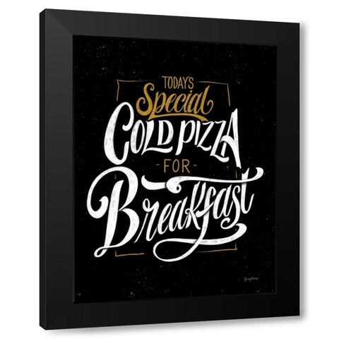 Guilty Pleasures Black Crop Black Modern Wood Framed Art Print by Thorns, Becky