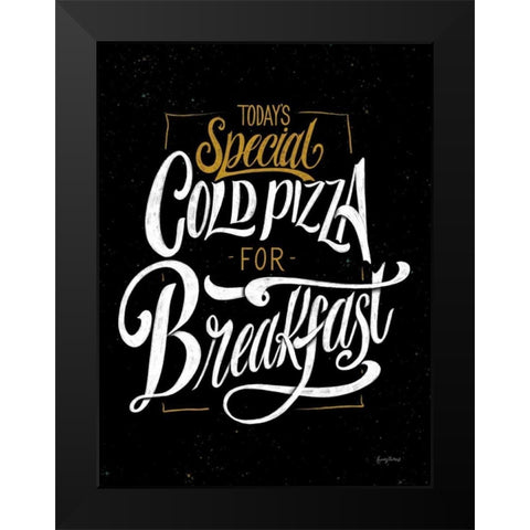 Guilty Pleasures Black Crop Black Modern Wood Framed Art Print by Thorns, Becky