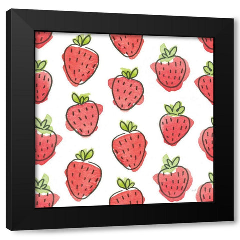My Treat Pattern I Black Modern Wood Framed Art Print with Double Matting by Hershey, Moira