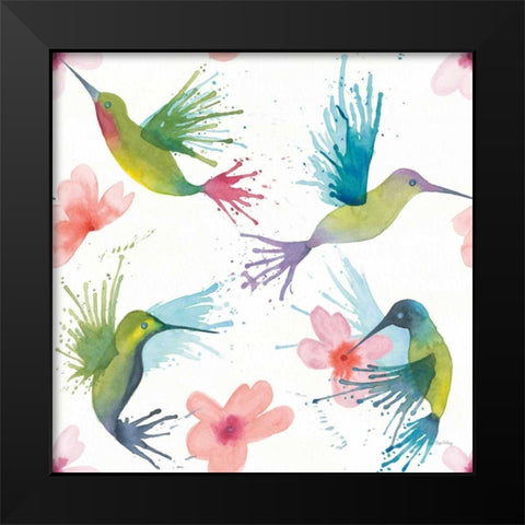 Flit Pattern III Black Modern Wood Framed Art Print by DeNeige, Elyse