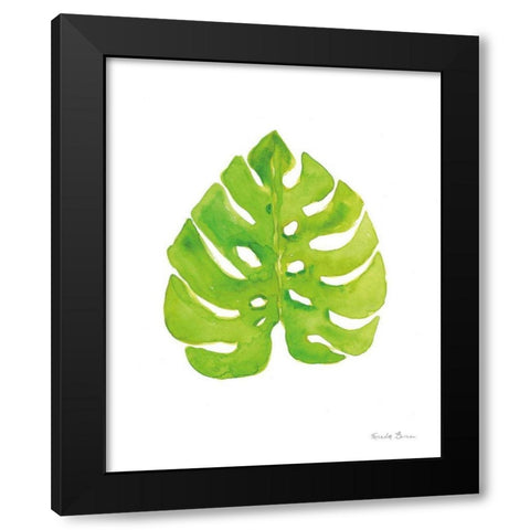 Fresh and Green I Black Modern Wood Framed Art Print with Double Matting by Zaman, Farida