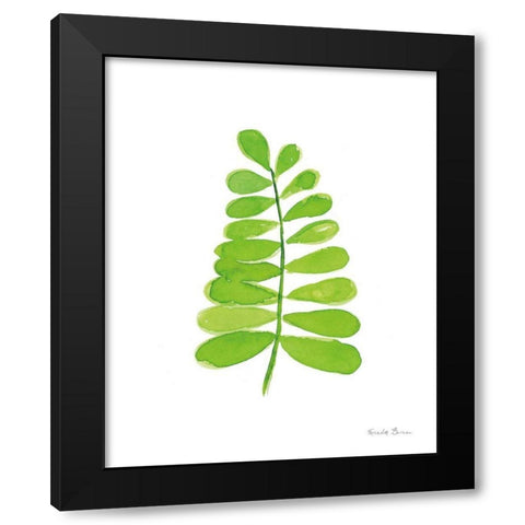 Fresh and Green II Black Modern Wood Framed Art Print by Zaman, Farida