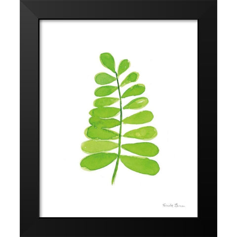 Fresh and Green II Black Modern Wood Framed Art Print by Zaman, Farida