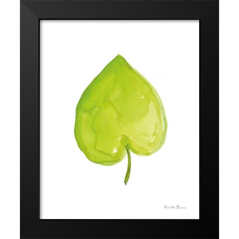 Fresh and Green III Black Modern Wood Framed Art Print by Zaman, Farida