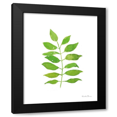Fresh and Green IV Black Modern Wood Framed Art Print with Double Matting by Zaman, Farida