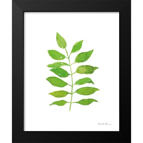 Fresh and Green IV Black Modern Wood Framed Art Print by Zaman, Farida