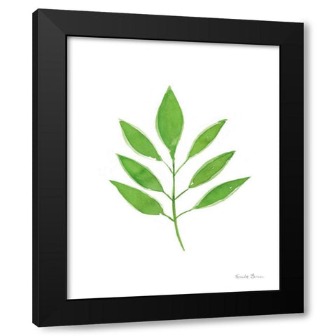 Fresh and Green VI Black Modern Wood Framed Art Print with Double Matting by Zaman, Farida