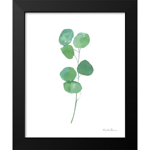 Fresh and Green VIII Black Modern Wood Framed Art Print by Zaman, Farida